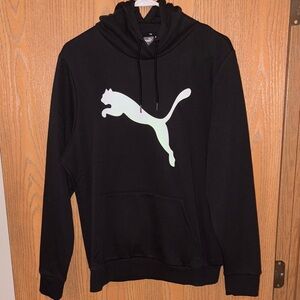 Puma Black Hoodie with White Logo